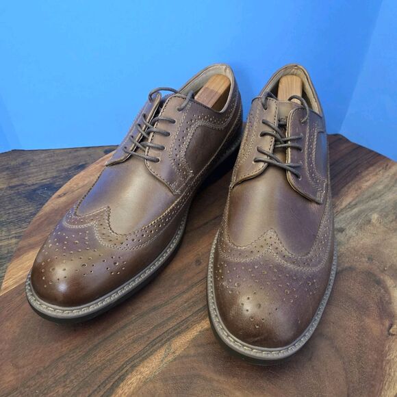 G.H. BASS & Co Classic Wingtip Brogue Windsor Oxford Men's 10.5 Brown Heritage - Picture 2 of 12